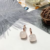 1 Pair Vacation Square Plating Inlay Copper Artificial Crystal Earrings sku image 124