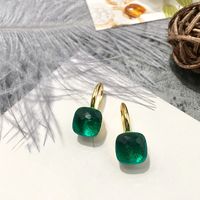 1 Pair Vacation Square Plating Inlay Copper Artificial Crystal Earrings sku image 41