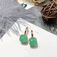 1 Pair Vacation Square Plating Inlay Copper Artificial Crystal Earrings sku image 49