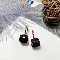 1 Pair Vacation Square Plating Inlay Copper Artificial Crystal Earrings sku image 45