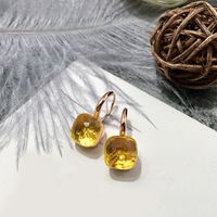 1 Pair Vacation Square Plating Inlay Copper Artificial Crystal Earrings sku image 135