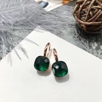 1 Pair Vacation Square Plating Inlay Copper Artificial Crystal Earrings sku image 62