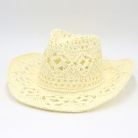 Unisex Fashion Solid Color Big Eaves Straw Hat main image 2