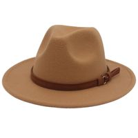 Unisex Fashion Solid Color Big Eaves Cloche Hat main image 6