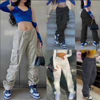 Women's Daily Streetwear Solid Color Full Length Washed Cargo Pants main image 5