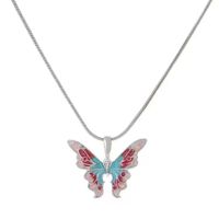 Fashion Butterfly Alloy Enamel Women's Pendant Necklace 1 Piece sku image 7