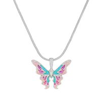 Fashion Butterfly Alloy Enamel Women's Pendant Necklace 1 Piece sku image 6