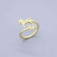 Fashion Heart Shape Butterfly Horse Copper Plating Zircon Open Ring main image 5
