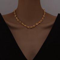 British Style Geometric Titanium Steel Chain Necklace 1 Piece sku image 2