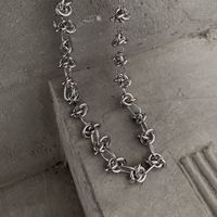 British Style Geometric Titanium Steel Chain Necklace 1 Piece sku image 1