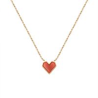 Sweet Heart Shape Titanium Steel Plating Pendant Necklace 1 Piece sku image 1