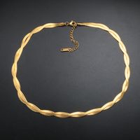 Wholesale Fashion Twist Titanium Steel Plating Bracelets Necklace sku image 1