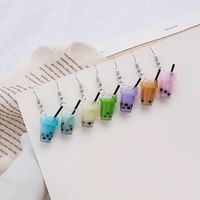 1 Pair Simple Style Cup Plastic Resin Women's Drop Earrings main image 1