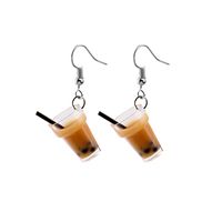 1 Pair Simple Style Cup Plastic Resin Women's Drop Earrings main image 2