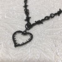 1 Piece Hip-hop Heart Shape Alloy Metal Chain Unisex Pendant Necklace main image 6