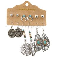 1 Set Retro Leaves Alloy Enamel Women's Drop Earrings main image 5