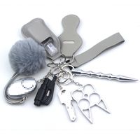 1 Set Fashion Solid Color Metal Keychain sku image 16