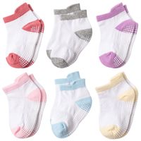 Children Unisex Cute Round Dots Solid Color Cotton Jacquard Ankle Socks One Pair sku image 7