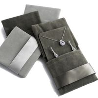 Retro Solid Color Flannel Jewelry Packaging Bags main image 1