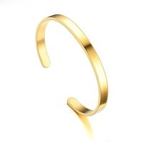 Simple Style Solid Color Stainless Steel Plating Bangle 1 Piece sku image 10