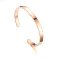 Simple Style Solid Color Stainless Steel Plating Bangle 1 Piece sku image 8