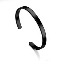 Simple Style Solid Color Stainless Steel Plating Bangle 1 Piece sku image 3