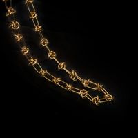 Britischer Stil Geometrisch Titan Stahl Kette Halskette 1 Stück main image 3