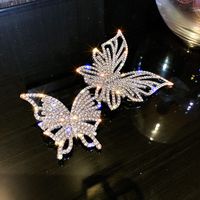 Fashion Oval Flower Butterfly Copper Inlay Rhinestones Pearl Women's Brooches sku image 103