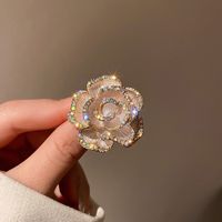 Moda Oval Flor Mariposa Cobre Embutido Diamantes De Imitación Perla Mujeres Broches sku image 55