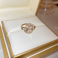 Fashion Heart Shape Flower Bow Knot Copper Zircon Open Ring In Bulk sku image 22