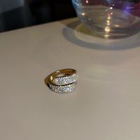 Fashion Heart Shape Flower Bow Knot Copper Zircon Open Ring In Bulk sku image 101