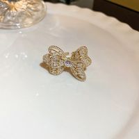 Fashion Heart Shape Flower Bow Knot Copper Zircon Open Ring In Bulk sku image 159