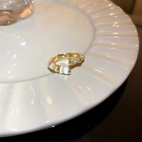 Fashion Heart Shape Flower Bow Knot Copper Zircon Open Ring In Bulk sku image 112
