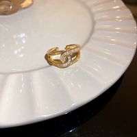Fashion Heart Shape Flower Bow Knot Copper Zircon Open Ring In Bulk sku image 93