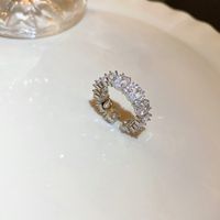 Fashion Heart Shape Flower Bow Knot Copper Zircon Open Ring In Bulk sku image 150