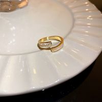 Fashion Heart Shape Flower Bow Knot Copper Zircon Open Ring In Bulk sku image 92