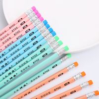 Cute Solid Color Macaron Triangle Pole Hb Pencil Student Creative Stationery Wholesale main image 5