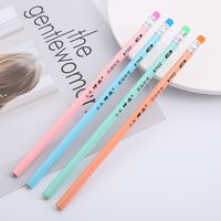 Cute Solid Color Macaron Triangle Pole Hb Pencil Student Creative Stationery Wholesale main image 4