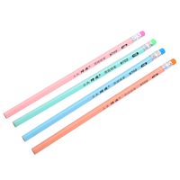 Cute Solid Color Macaron Triangle Pole Hb Pencil Student Creative Stationery Wholesale main image 3