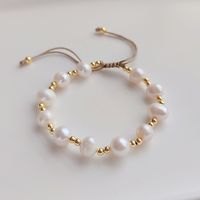 Retro Geometric Devil's Eye Alloy Pearl Soft Clay Enamel Women's Bracelets sku image 5