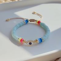 Retro Geometric Devil's Eye Alloy Pearl Soft Clay Enamel Women's Bracelets main image 2