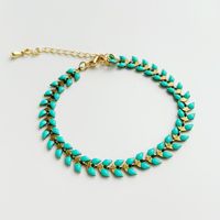 Retro Geometric Devil's Eye Alloy Pearl Soft Clay Enamel Women's Bracelets sku image 3