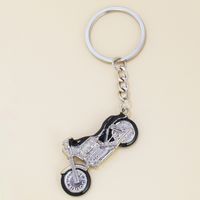 Simple Style Motorcycle Alloy Patchwork Keychain main image 2