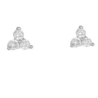 Fashion Water Droplets Copper Inlay Zircon Drop Earrings 4 Piece Set sku image 1