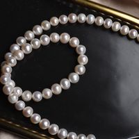 8mm Punch Natural Freshwater Pearl Wholesale Semi-finished Necklace Scattered Beads With Growth Pattern Walking Factory Direct Sales main image 5
