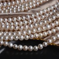 8mm Punch Natural Freshwater Pearl Wholesale Semi-finished Necklace Scattered Beads With Growth Pattern Walking Factory Direct Sales main image 4