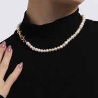 Simple Style Round Pearl Beaded Necklace 1 Piece main image 6