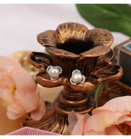 Style Simple Fleur Naturel D'eau Douce Perle Incruster Zircon Boucles D'oreilles 1 Paire sku image 3