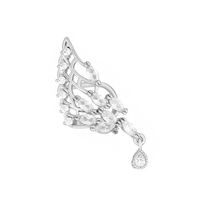 Moda Alas Mariposa Cobre Enchapado Diamante Artificial Circón Pinzas Para Las Orejas 1 Pieza sku image 5