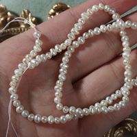 Fashion Solid Color Natural Freshwater Pearl Beaded Necklace 1 Piece sku image 1